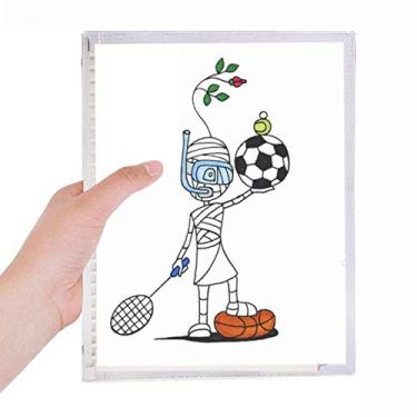 Imagem de Caderno Esporte Múmia Horus Soccor Bolas Caderno Folhas Soltas Diário Recarregável Papelaria