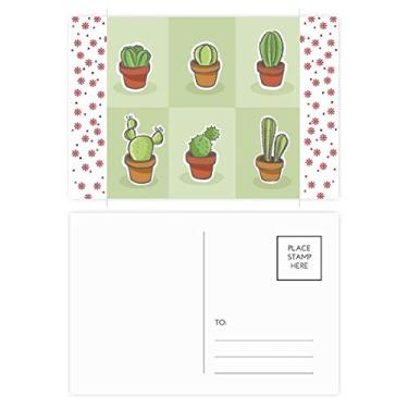 Imagem de Suculentas Cacto Vaso Estampa de Ilustração de Plantas de Natal Flor Celebração Cartão Postal Cartão de Bênção