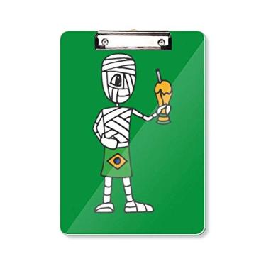Imagem de Prancheta de futebol brasileiro, Mummy Trophy, pasta, bloco de notas A4