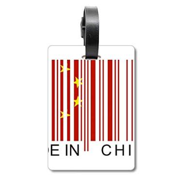 Imagem de China Bar Code Nacional Chinês Bolsa de Mala Etiqueta Cartão de Bagagem Scutcheon Etiqueta