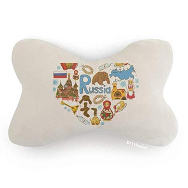 Imagem de DIYthinker Almofada para decoração de pescoço com acabamento de carro da Catedral de São Basílio da Rússia