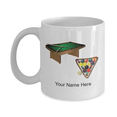 Imagem de Caneca de mesa de bilhar personalizada, xícara de café de mesa de bilhar, ideia de presente de mesa de bilhar - caneca de café de 325 ml