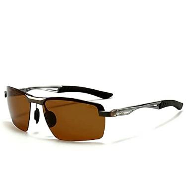 Imagem de Óculos de Sol Masculino Design Ultraleve Esportivo Piloto GCV Polarizados Proteção UV400 (C2)