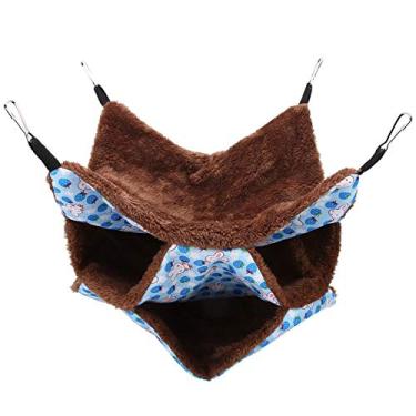 Imagem de Compra Maluca Rede para hamster, rede para animais de estimação, fino acabamento de açúcar para hamster (azul)