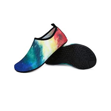 Imagem de Jueshanzj Sapatos de natação de verão com sola fina e sola descalço, pele aderente ao rio, sapatos de praia, K18, 4.5