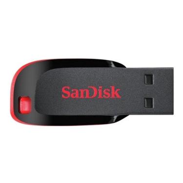 Imagem de Pendrive SanDisk Cruzer Blade 8GB 2.0 preto e vermelho