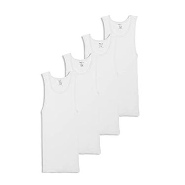 Imagem de Jockey Camiseta regata masculina 100% algod o - pacote com 4, Branco, S