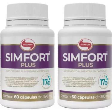 Imagem de Kit 2X Simfort Plus Mix De Probióticos Vitafor - 120 Cápsulas