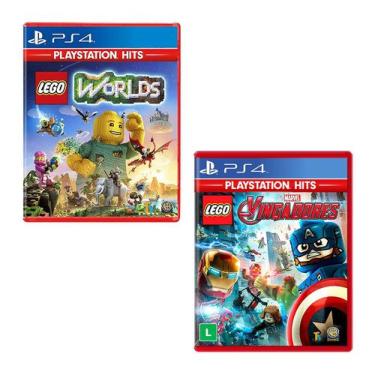 Imagem de Combo Lego Marvel Avengers Vingadores + Lego Worlds - Físico-Ps4.