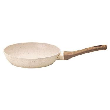 Imagem de Frigideira de Alumínio Ceramica Antiaderente 24Cm Fundo Triplo Indução Mimo Style Linha Mármol Cook Panela Avulsa