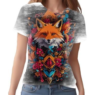 Imagem de Camiseta Camisa Animais Raposa Laranja Arte Oriental Hd 3 - Enjoy Shop