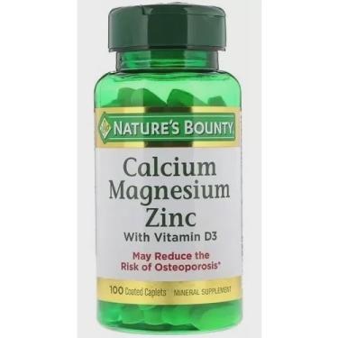Imagem de Cálcio Magnésio Zinco Com Vitamina D3 Nature's Bounty - 100 Cápsulas