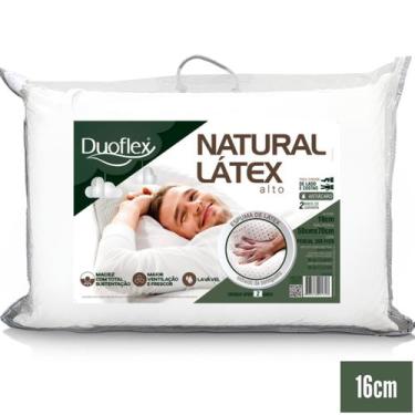 Imagem de Travesseiro Natural Látex Alto 16cm Duoflex - Ln1100