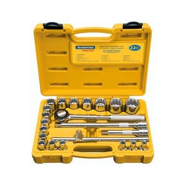Imagem de Jogo de Soquetes Tramontina em Aço Cromo Vanádio - 22 Peças