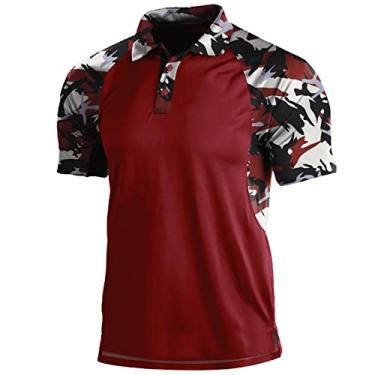 Imagem de Papel de transferência de calor para camisetas masculinas moda casual conforto macio solto esportes ao ar livre masculino manga longa corrida, Vinho, 3G