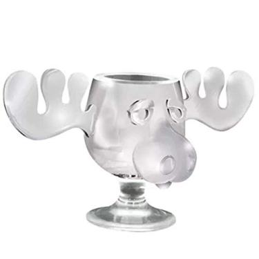 Imagem de Conjunto de copos em forma de cabeça de alce de acrílico com 2 peças de 2 peças ICUP Christmas Vacation