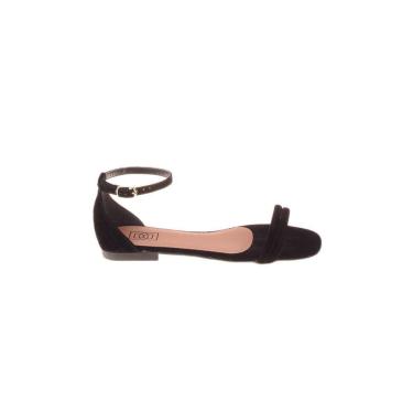 Imagem de Sandália Baixa Feminina Flat Casual Traseiro Fechado Preto