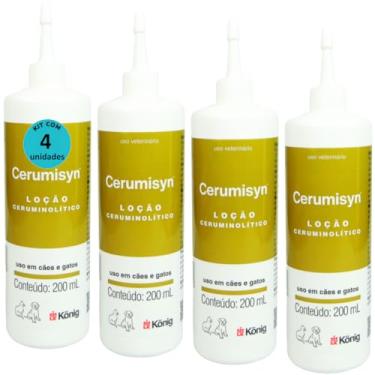 Imagem de Cerumisyn 200ml Loção Ceruminolítico König Kit Com 4 unid