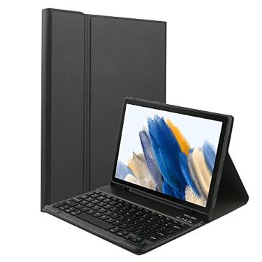 Imagem de Capa protetora removível portátil para tablet com slot para caneta de teclado BT compatível com Samsung Tab S6 Lite 2022/P613/P619 preto