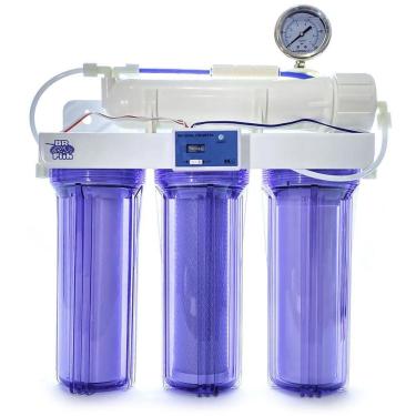 Imagem de Filtro Osmose Reversa 75Gpd + Manometro + Tds In-Line Trans