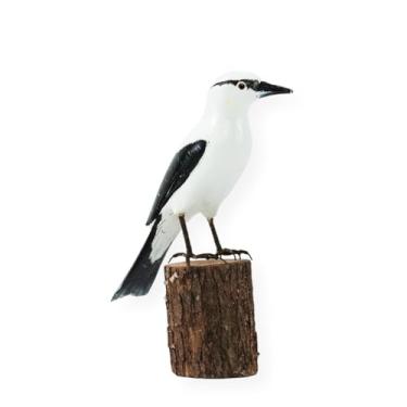 Imagem de Escultura Madeira: Pássaro Viuvinha (C573)