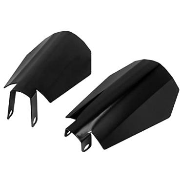 Imagem de HDBUBALUS Protetor de mão para motocicleta grande com corte de caixão adequado para Harley Touring Street Glide Road King Electra Glide Bagger Preto brilhante 1 par
