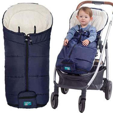 Imagem de Yobee Saco impermeável para carrinho de passeio ao ar livre de inverno, protetor de pés quente e confortável, saco de dormir universal para carrinho de bebê, multiuso, 6 a 36 meses