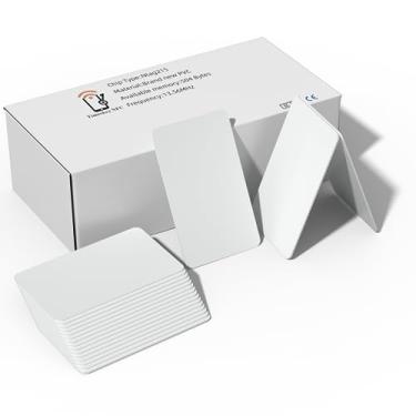 Imagem de Timeskey NFC Cartão Ntag215 Etiquetas NFC 200 peças NFC 215 Cartões NFC em branco Cartão de visita NFC 215 Tags NFC Chips NFC 504 bytes de memória, adequado para todos os dispositivos móveis que