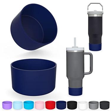 Imagem de 25 Colors Silicone Boot for Stanley 40 oz Quencher & IceFlow 20oz 30oz, 2 PCS Protective Tumbler Cup Boot Sleeve Water Bottle Accessories, BPA-Free Anti-Slip Bottom Cover, Dishwasher Safe
