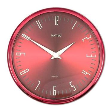 Imagem de Relógio Decorativo Parede Moderno Jubilee Vermelho - 80416-5 - Nativo