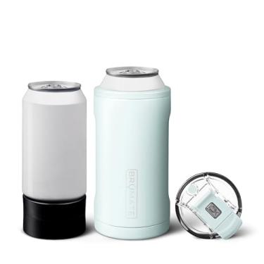 Imagem de BrüMate Hopsulator Trio 3 em 1 refrigerador de latas isolado para latas de 353 g + copo 100% à prova de vazamento com tampa | isolado para cerveja, refrigerante e bebidas energéticas (agave azul)