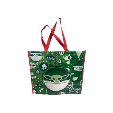 Imagem de Legacy Licensing Partners Star Wars Baby Yoda Grogu The Child Christmas Tema Gigante Extra Grande 66 cm Sacola reutilizável, Multicor, X-Large