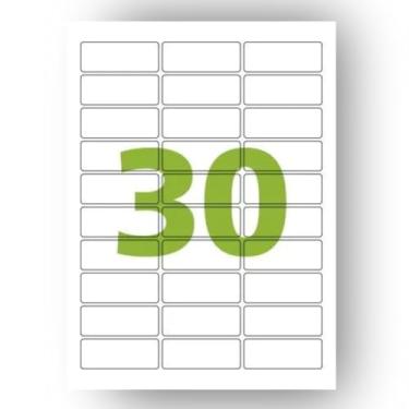 Imagem de Colacril Etiquetas Carta CC180, 100 Folhas, impressoras Inkjet ou Laser, Etiqueta 25,4x66,7mm, 30 por Folha, 75g, Compatível Pimaco Carta 6180, Branco