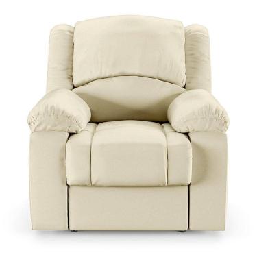 Imagem de Poltrona Do Papai Reclinável Sala De Cinema Barcelona Elétrica Usb Pu Bege