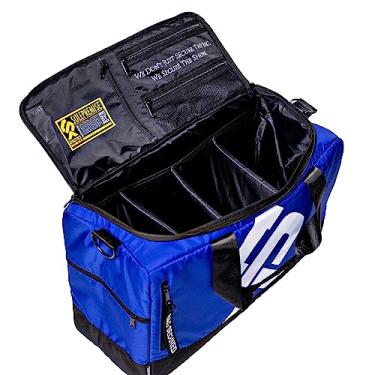Imagem de Bolsa esportiva para viagens, esportes e equipamentos | Bolsa de viagem durável premium | Bolsa de mão para sapatos, Azul, Tênis esportivo estilo duffle para academia, viagens ou escapadelas de fim de