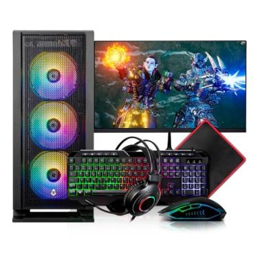 Imagem de PC Gamer Completo Mancer, Intel i5, RX 580 8GB, 16GB DE RAM, SSD 480GB + Monitor 21