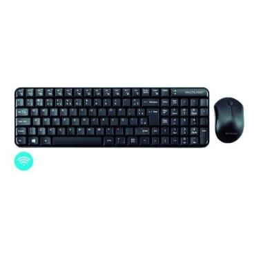 Imagem de Kit Teclado E Mouse Sem Fio Wireless 2.4 Ghz Preto Tc183