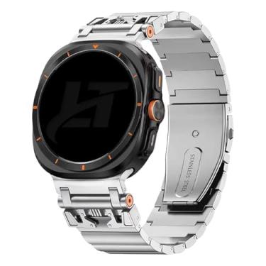 Imagem de Pulseira Metal Art Elos LTimports compativel com Galaxy Watch Ultra 47mm Lte Sm-L705 e Sm-L705F (LT-Prata)