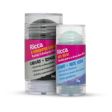 Imagem de Kit com Bastão Esfoliante e Bastão para Olheiras Ricca