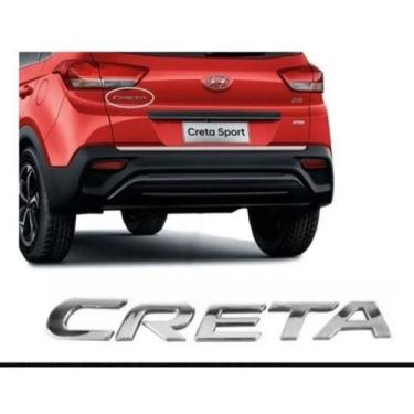 Imagem de Emblema letreiro cromado linha Hyundai escrita Creta ano 2017 a 2019