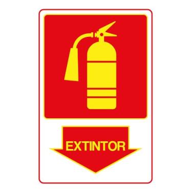 Imagem de 2 Adesivo Vinil Sinalizacao de Extintor de Seguranca 30x20cm - Best