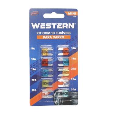 Imagem de Kit Fusível Lâmina Mini Carro Automotivo 10a 15a 20a 25a 30a - 10 Peça