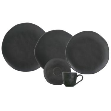 Imagem de Aparelho de Jantar 30 Peças Orgânico Preto Matte Porto Brasil