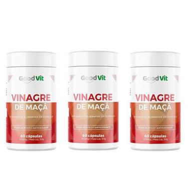 Imagem de Kit 3 Vinagre De Maçã Ácido Acético 60 Capsulas - Good Vit