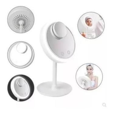 Imagem de  Espelho Maquiagem Led Ventilador Touch Screen Beleza Usb - Bc Bora Co
