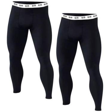 Imagem de Kit com 2 Leggings Masculinas Elasticidade Movimento Livre - Slim Fitn