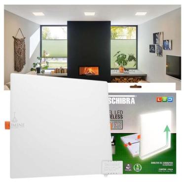 Imagem de Painel LED Taschibra Frameless 32W Quadrado Embutir ou Sobrepor, Luz N