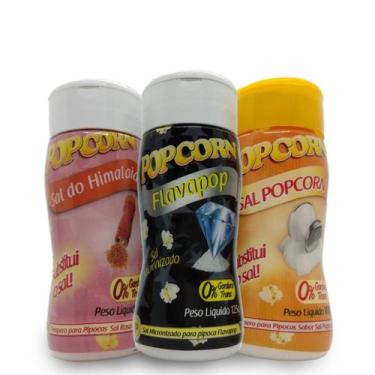 Imagem de Kit 3 Popcorn Flavapop, Sal Do Himalaia, Sal Popcorn - Flavored Popcor
