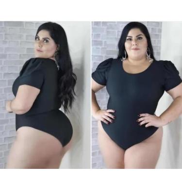 Imagem de Body Plus Size Manga Princesa Bufante Sensual Moda Blogueira