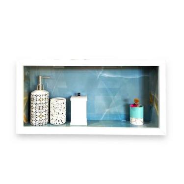 Imagem de Nicho Para Banheiro - Porcelanato Branco Polido 60x30x10 Cm - PHZ, Ang